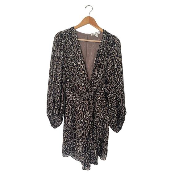 Shona Joy Buell Mini Wrap Dress Size 6 - Picture 4 of 6